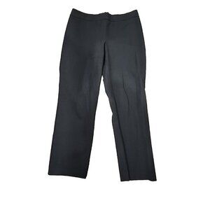 Chico's black straight pants side zipper high rise womens short 10S